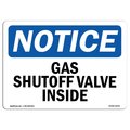 Signmission Safety Sign, OSHA Notice, 18" Height, 24" Width, Aluminum, Gas Shutoff Valve Inside Sign, Landscape OS-NS-A-1824-L-13034